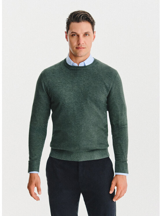Pako Lorente Pako Lorente Sweter P25WF-2X-016 Zielony Classic Fit