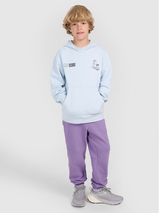 4F 4F Bluza SELF CARE Niebieski jasny Oversize