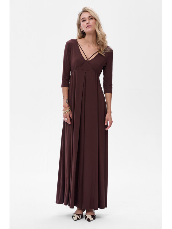 blue shadow blue shadow Sukienka codzienna Chloe Brązowy Regular Fit