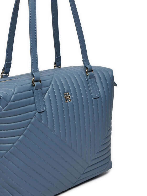 Tommy Hilfiger Tommy Hilfiger Torebka Poppy Reform Tote Qu AW0AW17013 Niebieski