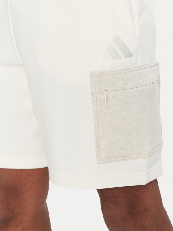 adidas adidas Sportske kratke hlače ALL SZN French Terry Colorblock JN9483 Bijela Regular Fit