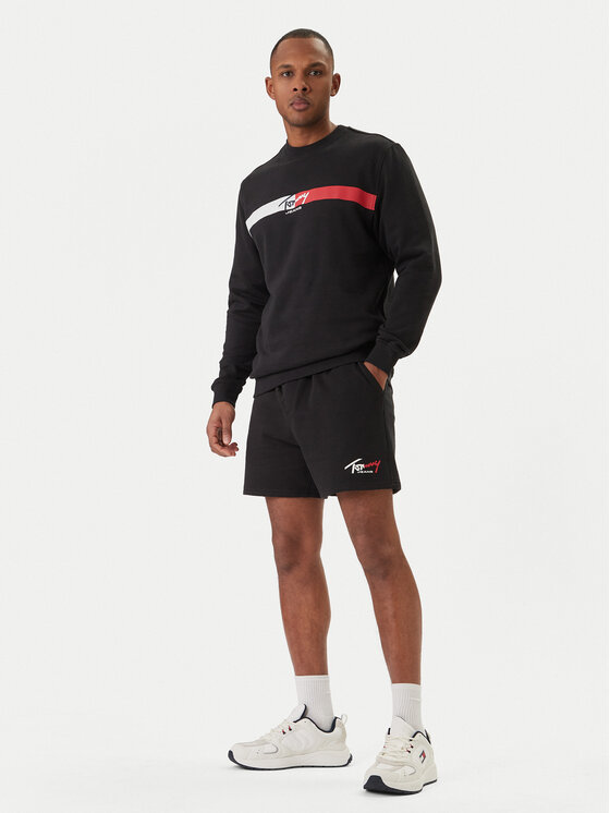 Tommy Jeans Tommy Jeans Sport rövidnadrág Signature DM0DM23017 Fekete Regular Fit