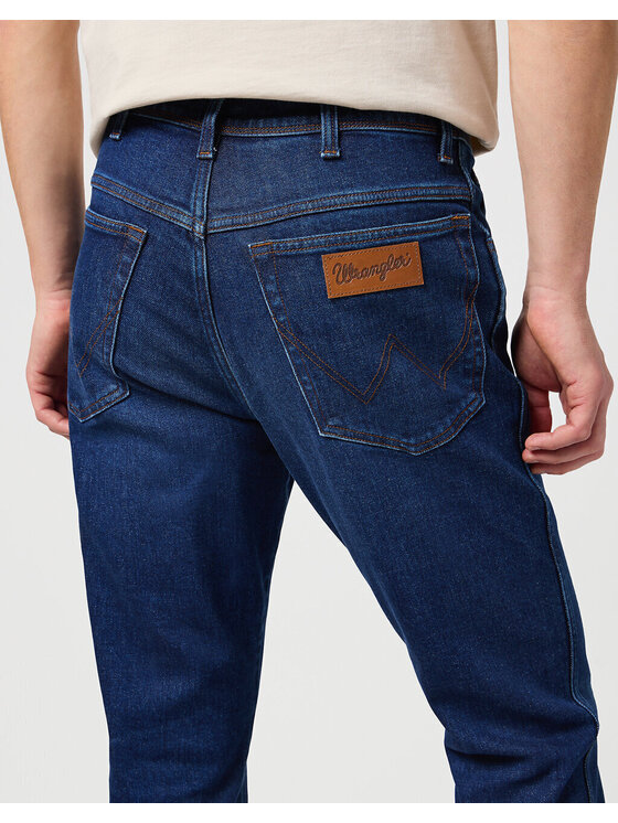 Wrangler Wrangler Spodnie materiałowe TEXAS SLIM Niebieski Straight Leg
