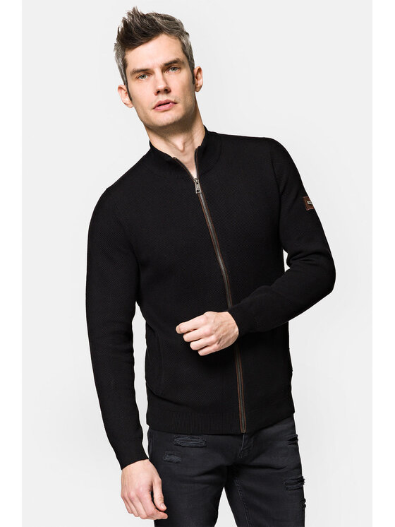Lancerto Lancerto Kardigan Jeff SW073222000064 Czarny Regular Fit