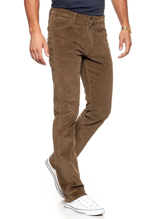 Wrangler Wrangler Spodnie materiałowe ARIZONA Brązowy Straight Fit