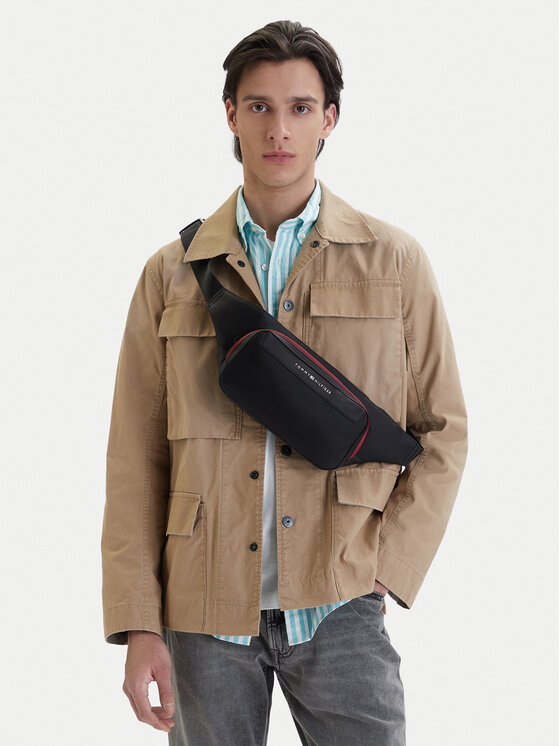 Tommy Hilfiger Tommy Hilfiger Torbica za okrog pasu﻿ Th Foundation Bumbag AM0AM14159 Črna