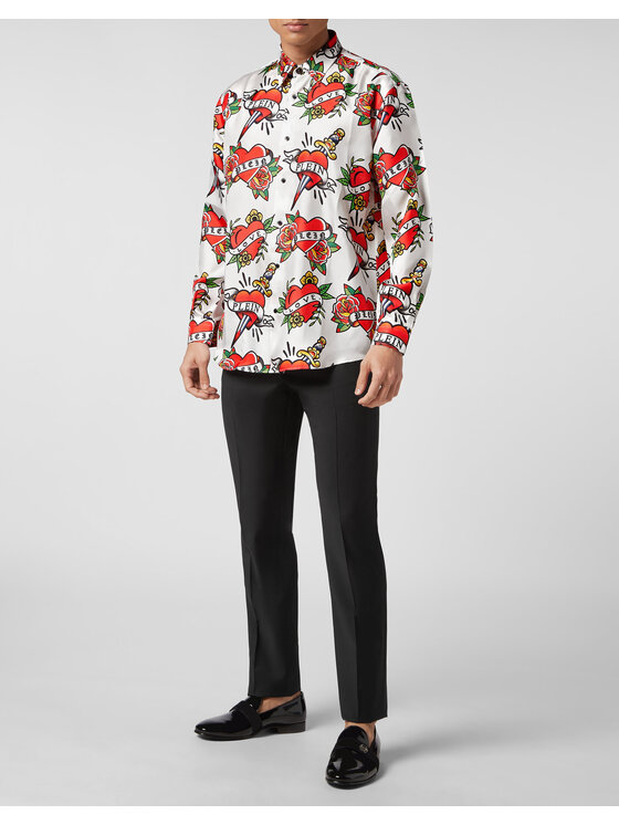 PHILIPP PLEIN PHILIPP PLEIN Koszula 3913 Biały Regular Fit