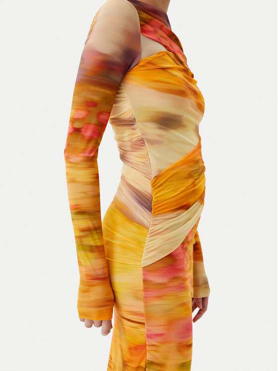 PINKO PINKO Sukienka koktajlowa Beggin Abito 104838 A2G1 Kolorowy Slim Fit