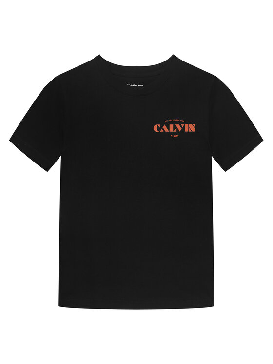Calvin Klein Tricou Small Chest LVCKTJA40B Negru Regular Fit