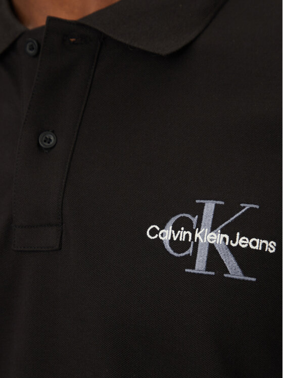 Calvin Klein Jeans Calvin Klein Jeans Polokošile Monologo J30J325664 Černá Regular Fit
