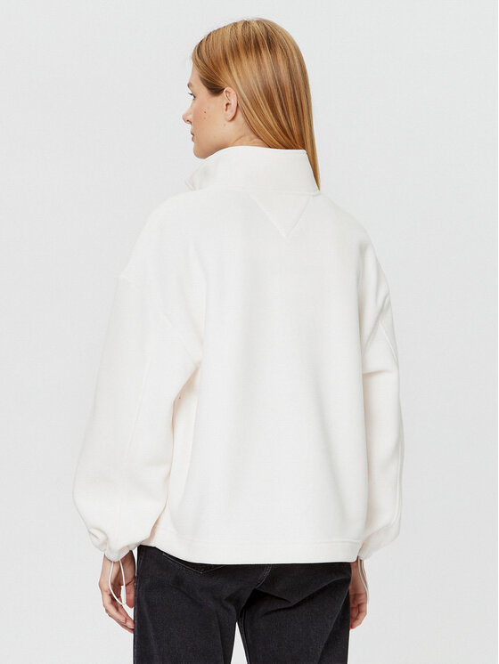 Tommy Jeans Tommy Jeans Felpa di pile DW0DW16271 Écru Oversize