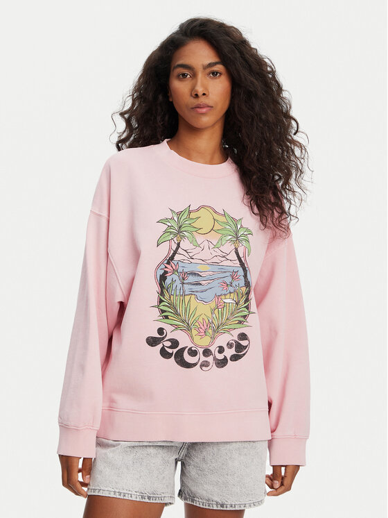 Roxy Roxy Pulóver ERJFT04997 Rózsaszín Relaxed Fit