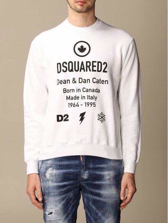 Dsquared2 Dsquared2 Mikina S74GU0425 S25042 Bílá Regular Fit