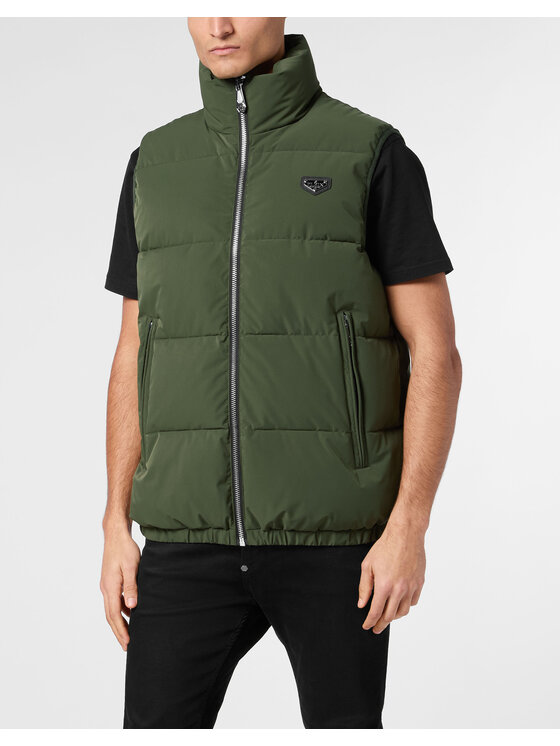 PHILIPP PLEIN PHILIPP PLEIN Kamizelka 23015 Zielony Regular Fit