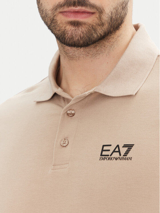 EA7 Emporio Armani EA7 Emporio Armani Polo 8NPF14 PJVQZ U6155 Bež Regular Fit