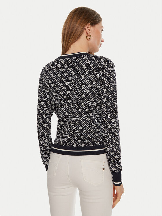 Guess Guess Sveter Lise W4BR21 Z37K0 Tmavomodrá Regular Fit