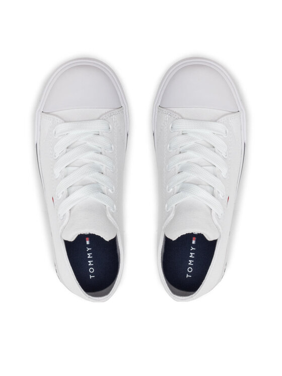 Tommy Hilfiger Tommy Hilfiger Trampki Low Cut Lace Up Sneaker T3X4-30692-0890 M Biały