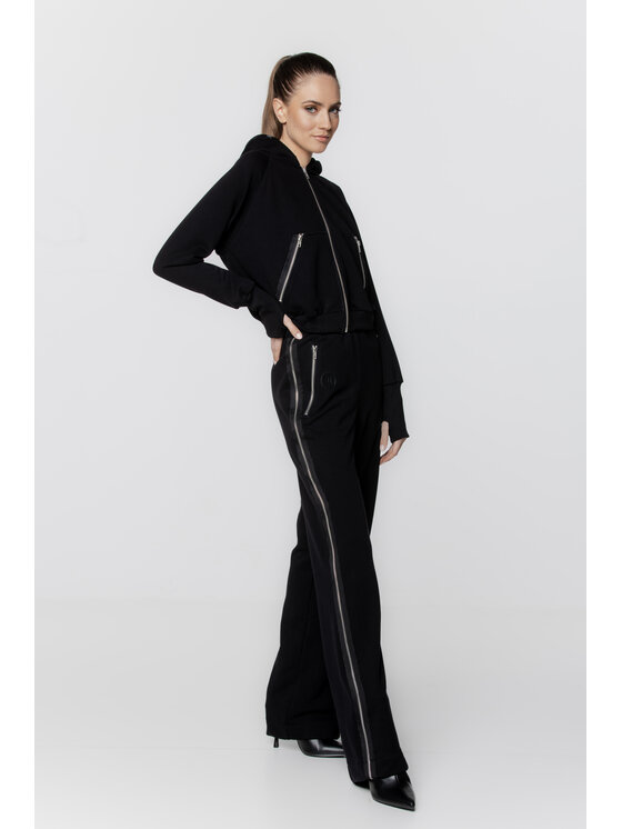 Bluza Pilawski, Rozmiar M, Czarny, BLUZA CZARNA KRÓTKA ROZPINANA DAMSKA