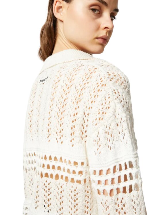 PINKO PINKO Sweter Gorzano maglia cotton Biały Over Fit