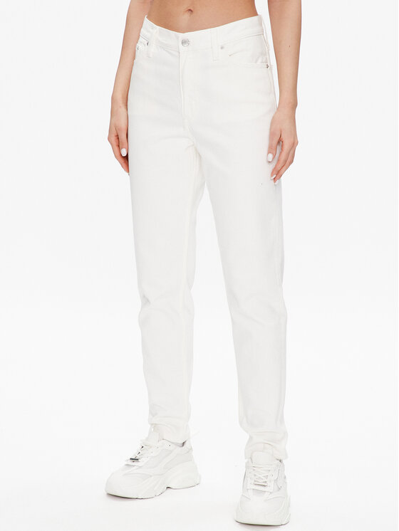 Calvin Klein Jeans Calvin Klein Jeans Jeansy J20J220603 Bílá Regular Fit