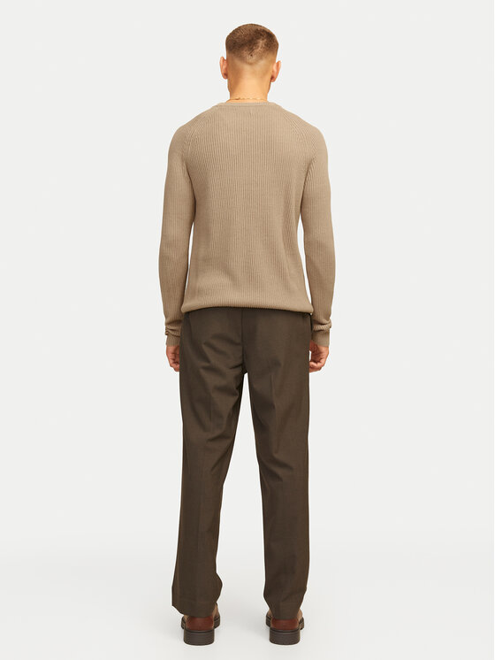 Jack & Jones Jack & Jones Sveter Pannel 12258471 Béžová Regular Fit