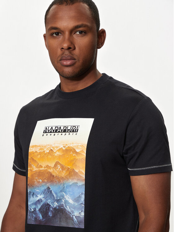 Napapijri Napapijri T-Shirt S-Rollin NP0A4I3D Czarny Regular Fit