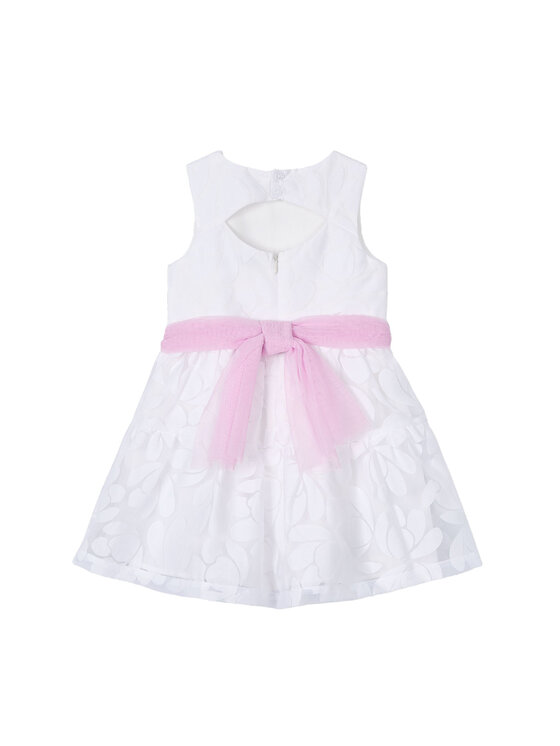 Mayoral Mayoral Eleganta kleita 3918 Balts Regular Fit
