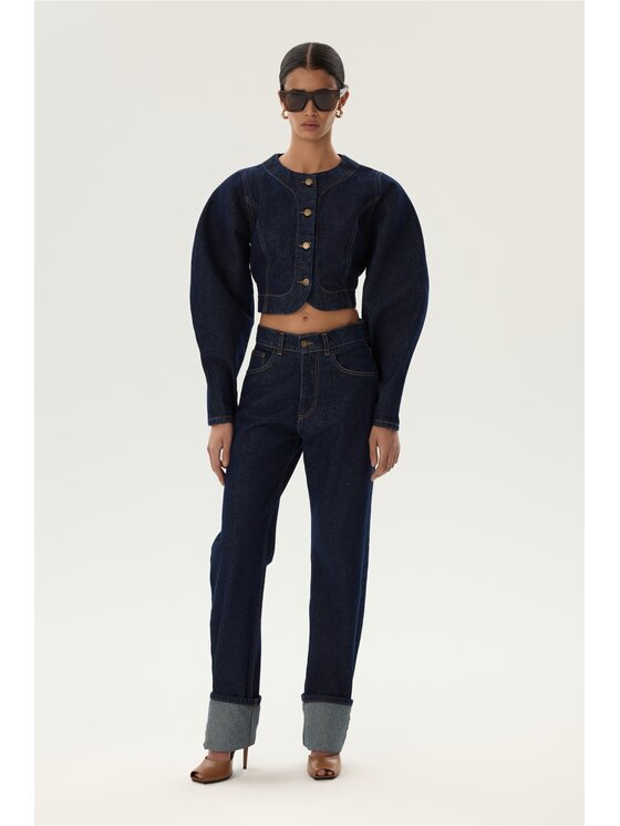 Jeansy, rozmiar XS, Grantowe, HERO MID WAIST STRAIGHT LEG DENIM