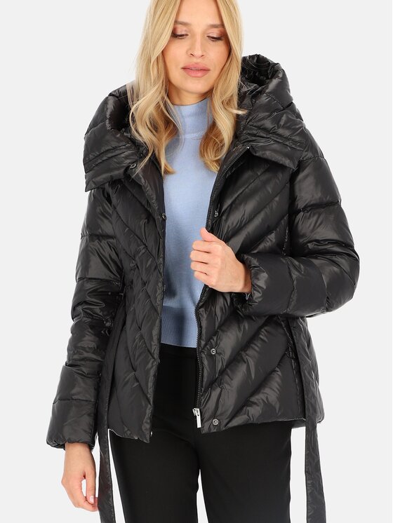 Perso Perso Kurtka damska BLH241007FX Czarny Regular Fit
