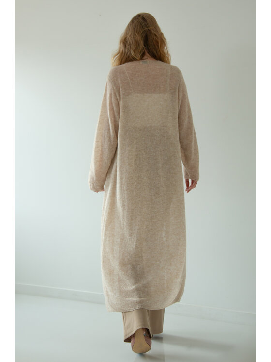 Fobya Fobya Kardigan F2042 Beżowy Basic Fit