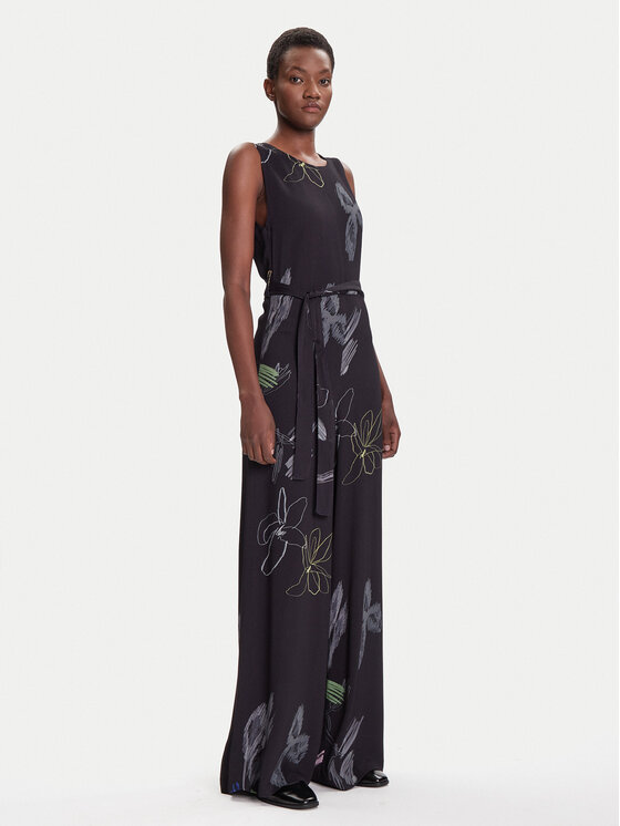 Desigual Desigual Jumpsuit Art Floral 25WWPW04 Nero Regular Fit