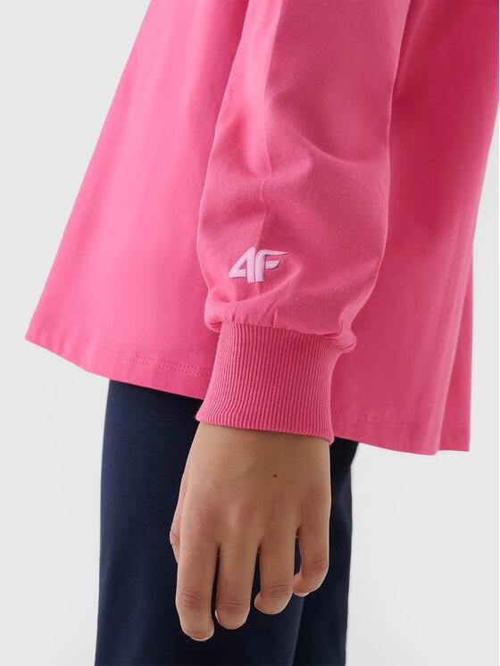 4F 4F Komplet 3 longsleeve 4FJWSS25TLONF377-54S Różowy Oversize