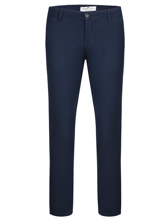 Cross Jeans Cross Jeans Chinosy F 194-613 Granatowy Tapered Leg
