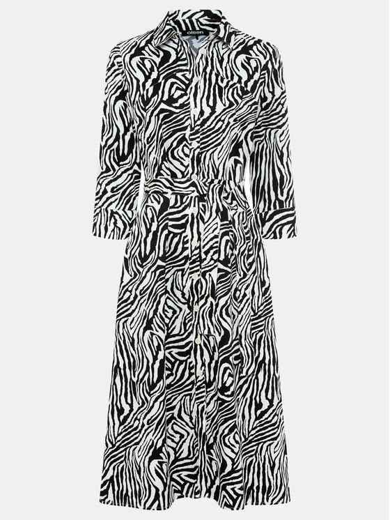 Olsen Olsen Sukienka koszulowa 13001750 Czarny Regular Fit