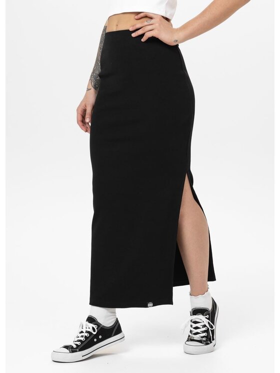 Spódnica maxi, rozmiar XS, Czarny, Spódnica maxi Rib S