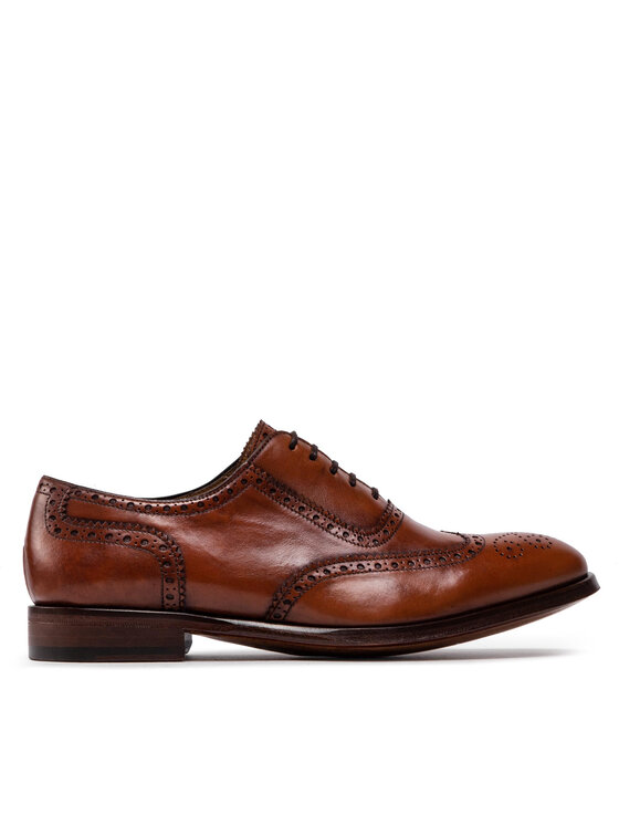 Pantofi Lord Premium Brogues 5501 Natural Leather