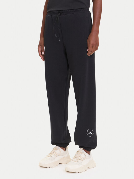 adidas by Stella McCartney Spodnie dresowe IW6320 Czarny Regular Fit