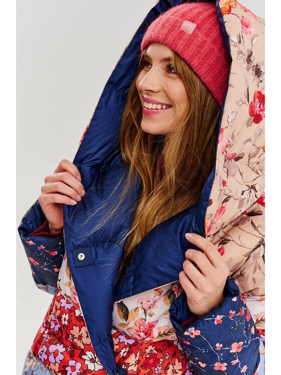 NAOKO NAOKO Zimné bundy Alaska Flower Storm Modrá Regular Fit
