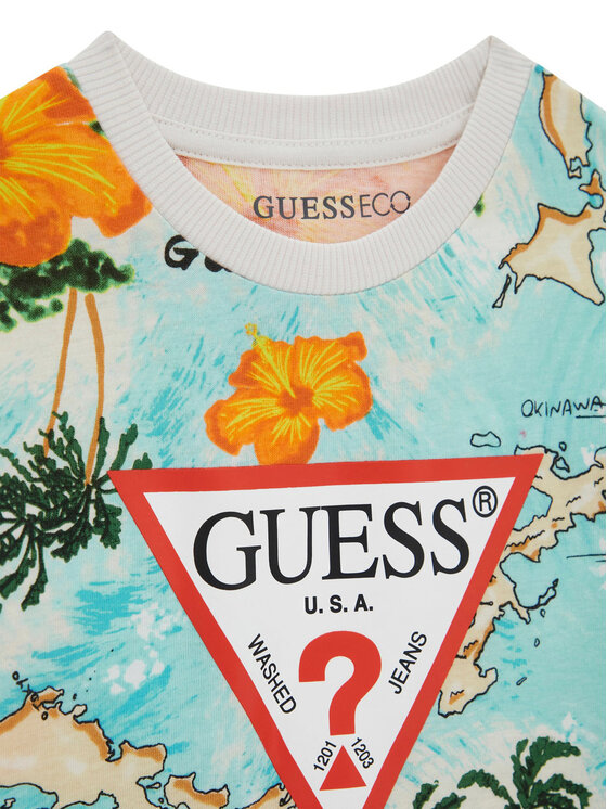 Guess Guess Tricou N6GI02 K8HM4 Colorat Regular Fit