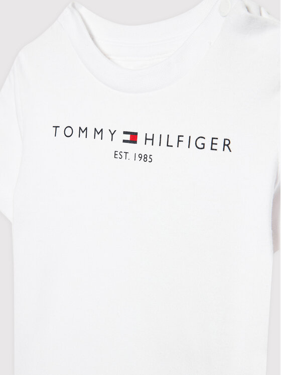 Tommy Hilfiger Tommy Hilfiger Tricou Baby Essential KN0KN01487 Alb Regular Fit