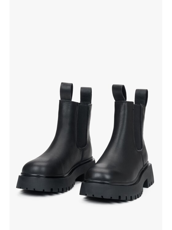 Estro Estro Μποτάκια με λάστιχο ER00116066 Μαύρο