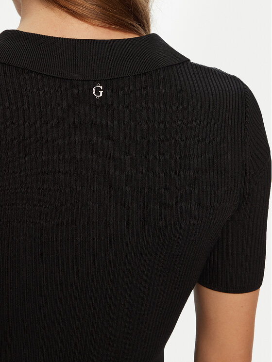 Guess Guess Sukienka dzianinowa W5RK18 Z2U00 Czarny Regular Fit