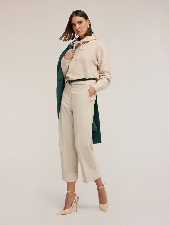 Motivi Motivi Cardigan M507W003609N002 Écru Regular Fit