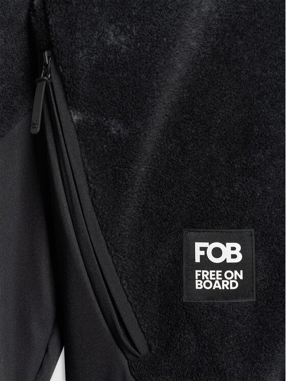 4F 4F Felpa di pile 4FRAW25TFLEM462-20A Nero Loose Fit