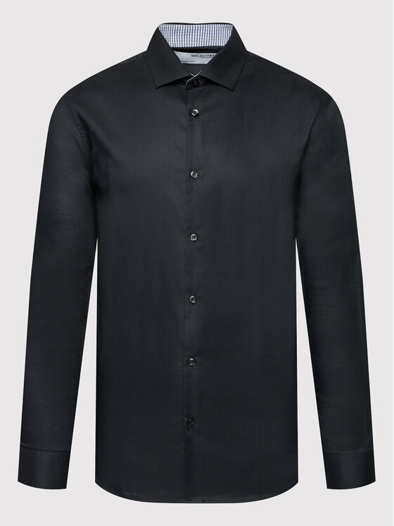 Selected Homme Selected Homme Camicia New Mark 16058640 Nero Slim Fit