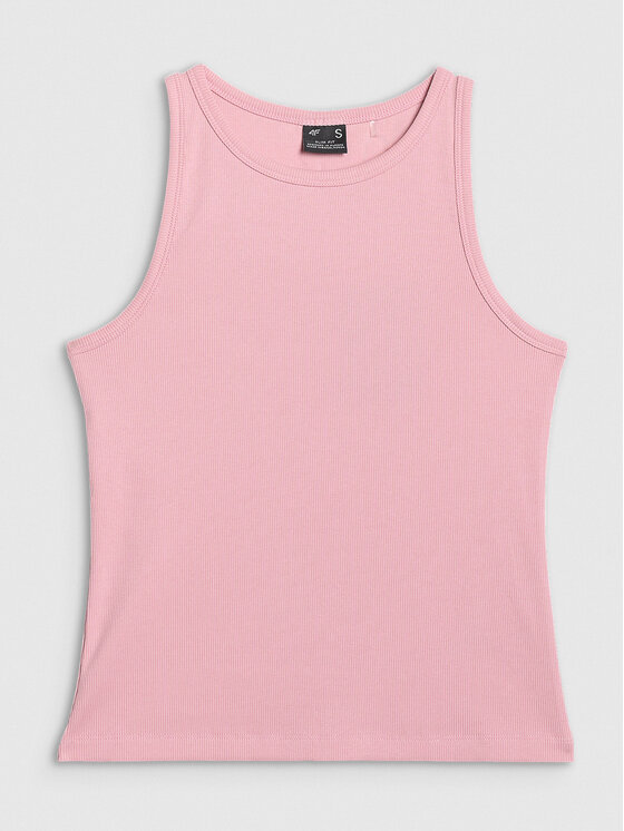 4F 4F Tank top NOS Różowy jasny Slim Fit