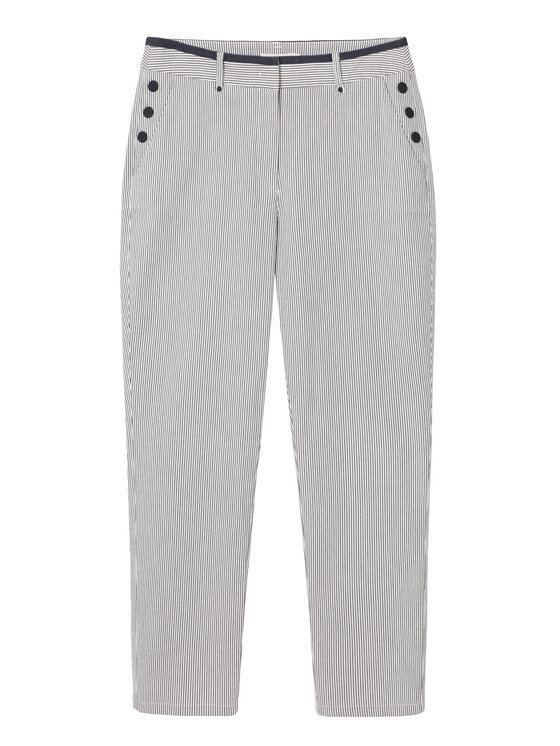 TATUUM TATUUM Bavlnené nohavice SEROKI Biela Skinny Fit