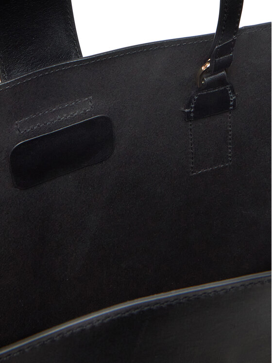 Tommy Hilfiger Tommy Hilfiger Torebka Heritage Leather Tote AW0AW17209 Czarny