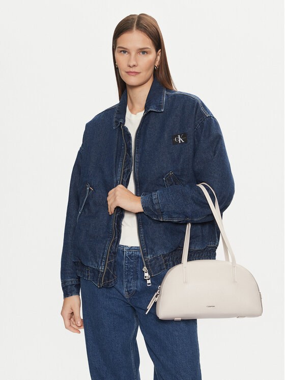 Calvin Klein Calvin Klein Borsetta Ck Glide Elongated Shoulder Bag K60K612819 Bianco