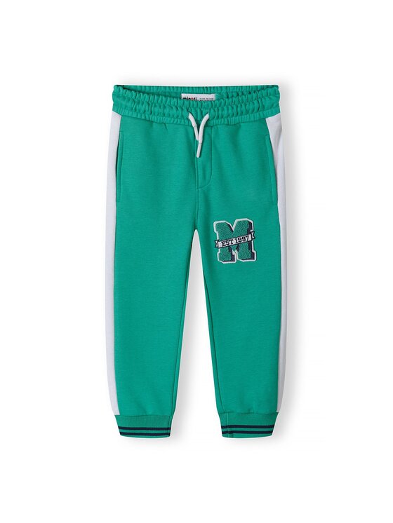 MINOTI MINOTI Spodnie dresowe 17FLEECE 8 Zielony Regular Fit